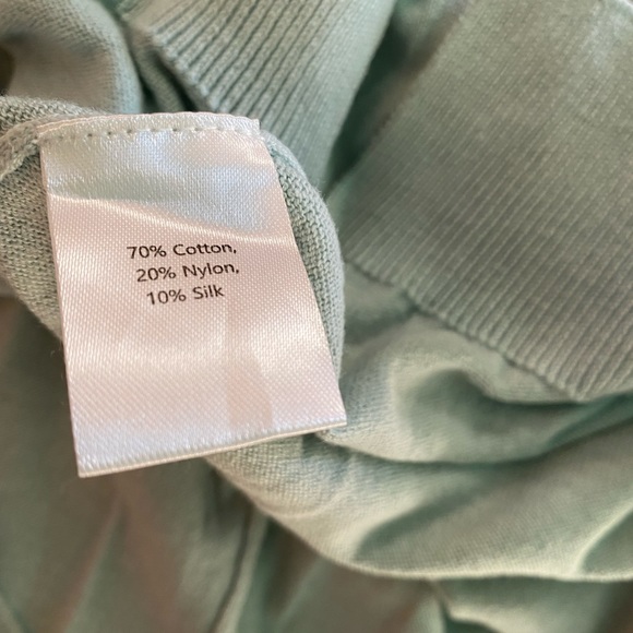 Scott&Scott London mock- neck knit sweater in white/light green tie dye SZ L NWT - Picture 8 of 9